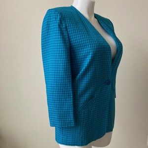 Vintage Sophisticates Pendleton Blazer Jacket 3/4 Sleeves Single Breasted Y2K